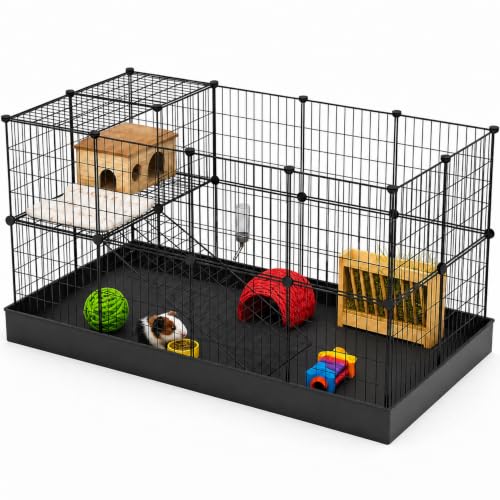 SNAAT 32-Panel Rabbit & Small Animal Run with Floor Mat